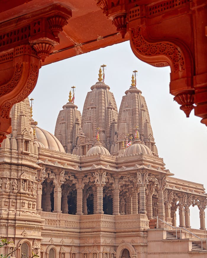 Stunning view of intricate temple architecture in Kolkata showcasing cultural heritage.